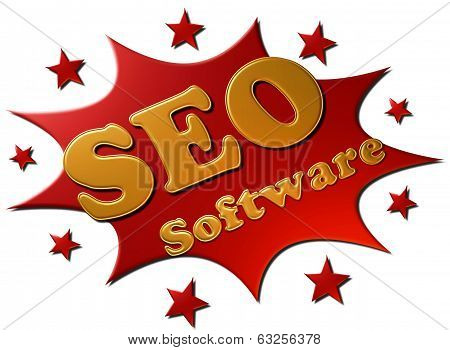 SEO Software (red explosion & stars)