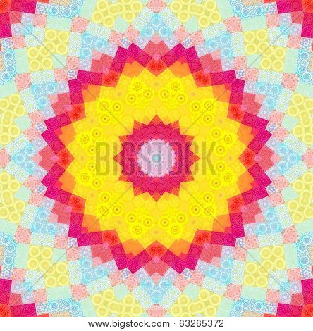 Color Background With Abstract Mosaic