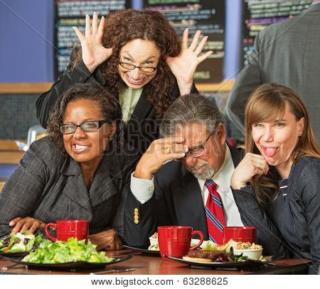 Business People In Awkward Pose
