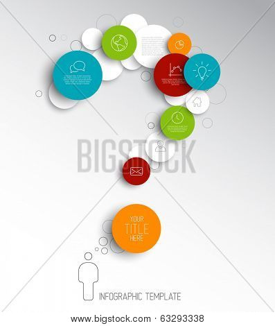 Light Vector abstract circles illustration / infographic template with place for your content