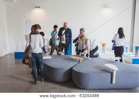 People At Ventura Lambrate Space During Milan Design Week