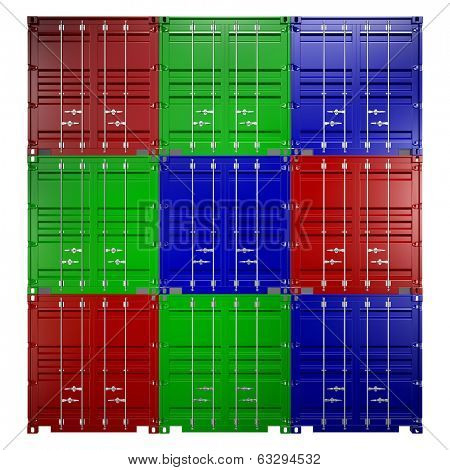 3d rendering of a shipping 20ft container