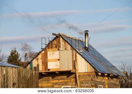 The bath-house and chimney