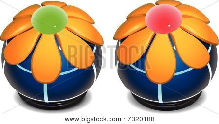 Icônes de globe de fleur