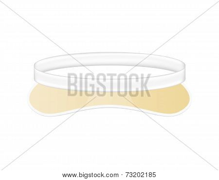 Sun visor hat in white and orange design