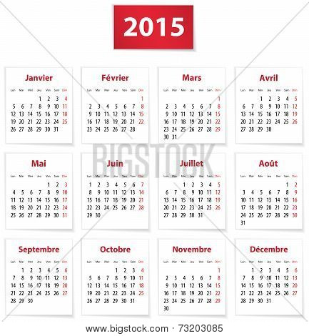 2015 French Calendar