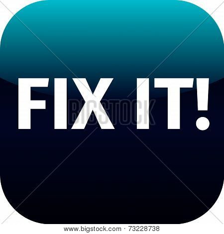 Blue Icon With The Words Fix It