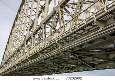 Steel railway bridge