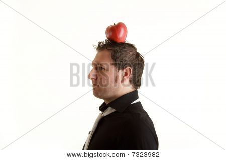 คนที่ มีแอปเปิ้ลบนหัวของเขา