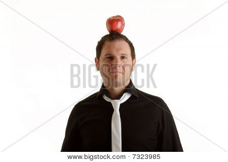 คนที่ มีแอปเปิ้ลบนหัวของเขา