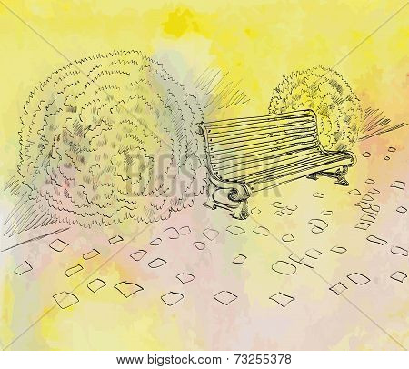 Sketch the bench