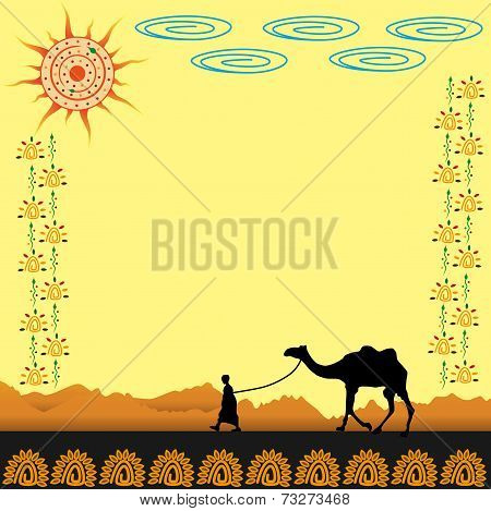 Boy in desert