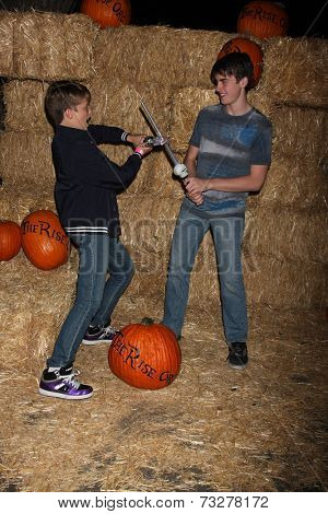 LOS ANGELES - OCT 4:  Jacob Hopkins, Gerald Hopkins at the RISE of the Jack O'Lanterns at Descanso Gardens on October 4, 2014 in La Canada Flintridge, CA