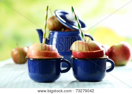 Juicy apples, close-up