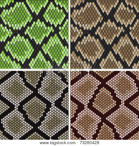 Seamless snake skin patterns