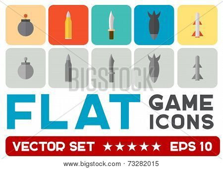 Vector flat game icons