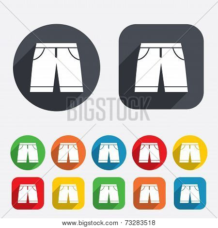Men's Bermuda shorts sign icon. Clothing symbol.