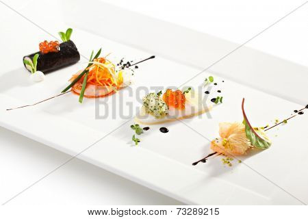 Seafood Canapes - Crabmeat, Shrimps and Squid