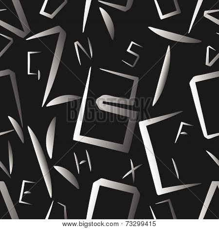 Alphabet Letters Seemless Pattern