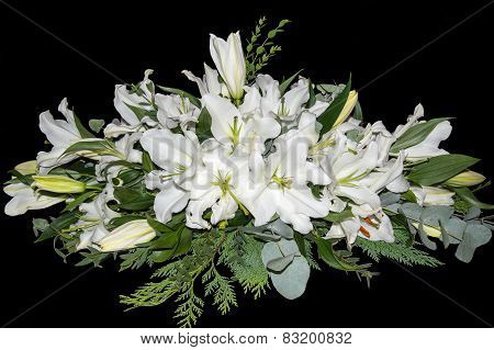 Spray of White Lilies