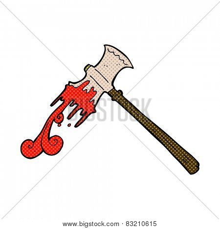 retro comic book style cartoon slayer axe