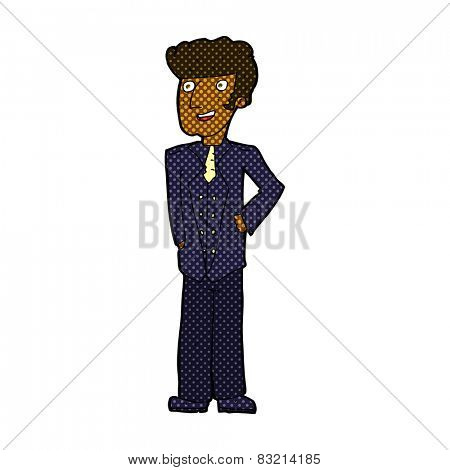 retro comic book style cartoon upperclass man