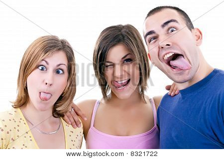 Jeunes Making Faces stupides