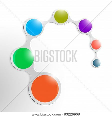 Clean element infographic with colorful circles