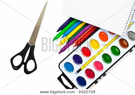 Paintbox og saks