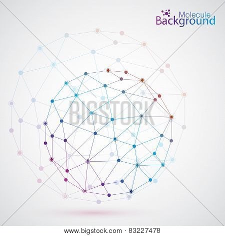 Geometric lattice, the molecules in the circle