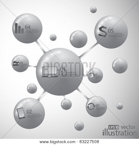Molecule icon vector. Modern design template