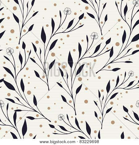 Elegant Seamless Pattern With Foliage