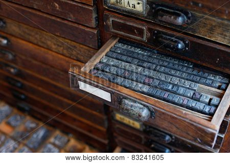 Metal Printing Press Letters