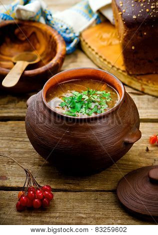 Shchi, Traditional Russian Soup From Cabbage.