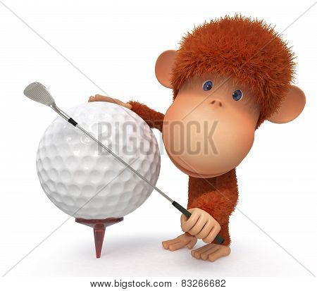 The Monkey Plays Golf