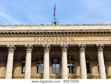 The Bourse, Paris stock exchange in France