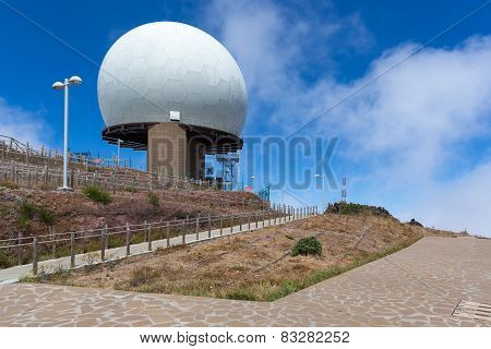 Radar Station At Top Of Pico Do Arieiro, Madeira Island