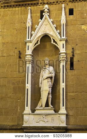 Statue Of St. George, Florence, Italy