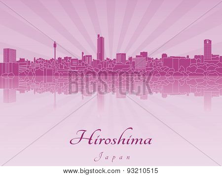 Hiroshima Skyline In Purple Radiant Orchid