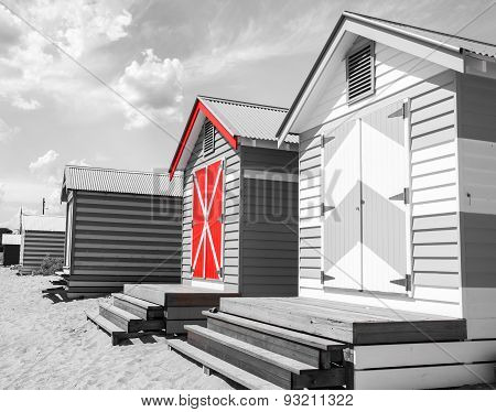 Bathing Houses At Brighton Beach, Australia
