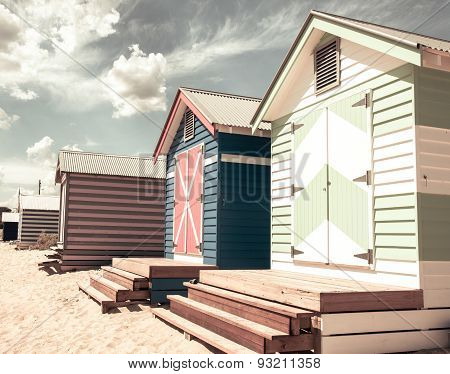 Bathing Houses At Brighton Beach, Australia