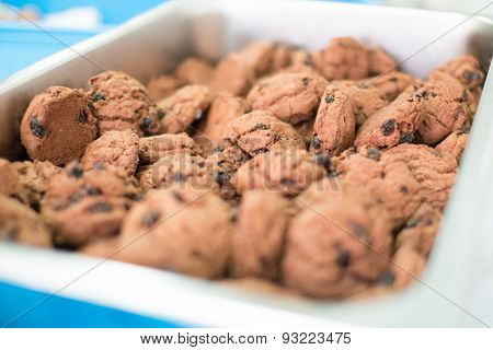 Tray Of Chocolate Chip Cookies