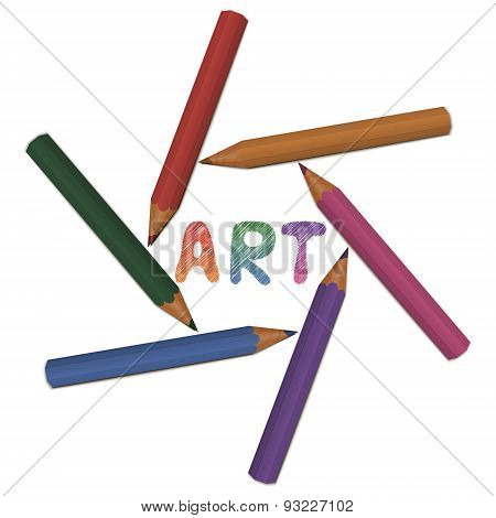 Set Of Colored Pencils