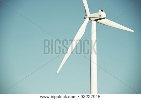 Windmill for electric power production, La Muela, Zaragoza Province, Aragon, Spain.