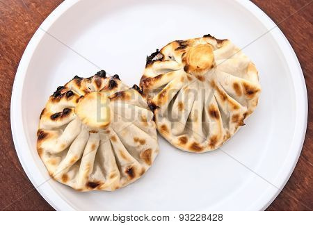 Hinkali with meat
