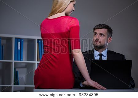 Attractive Secretary Seducing Boss