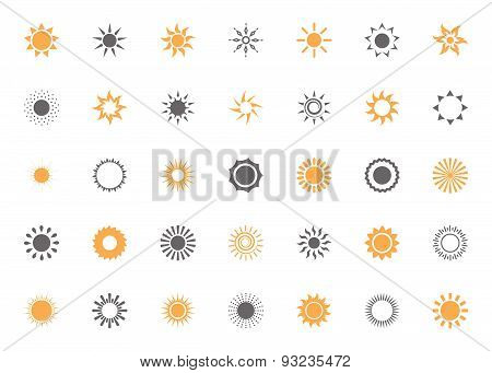 Sun icons
