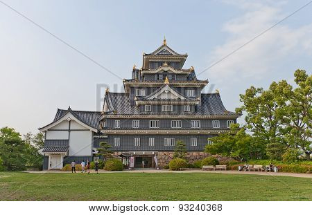 Main Keep Of Okayama Castle, Japan. National Historic Site