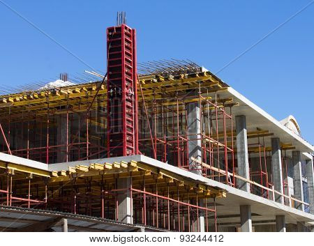 Construction Site Against Blue Sky