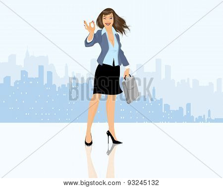 Businesswoman With Briefcase